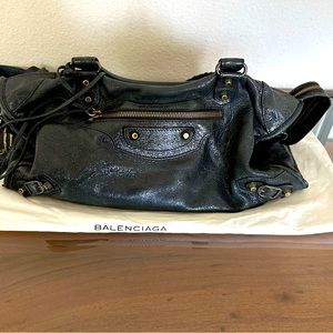 Balenciaga City Bag ,Large Black with Dust Bag